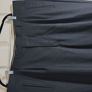 Zignone Italy High Twist New Wool Men's Black Dress Pants Size 44